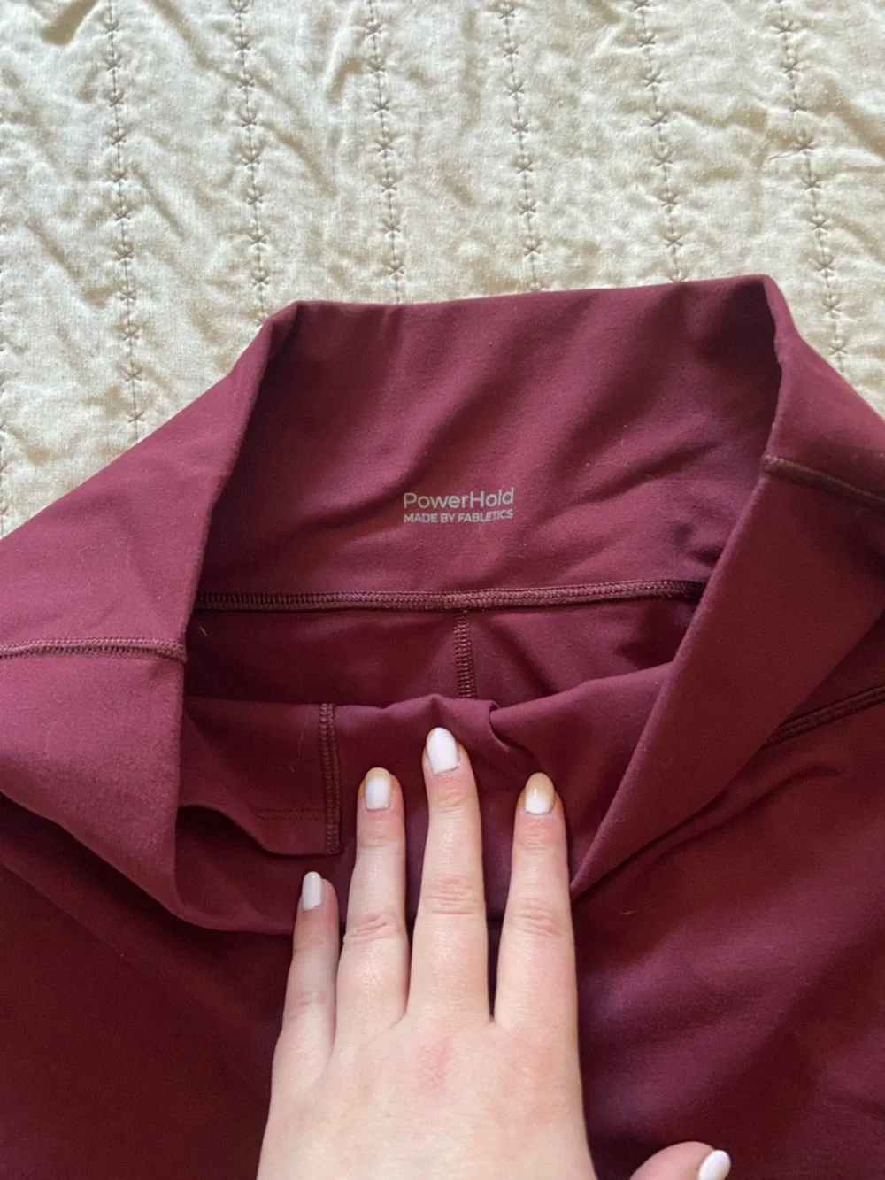 Fabletics Burgundy High-Waist Leggings & Sports Bra Set - Picture 2 of 5